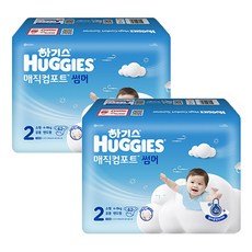 하기스 2024 매직컴포트 썸머 밴드형 기저귀 남여공용, 2단계, 124매