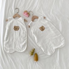 베베코지 신생아 유아 아기 수면 조끼 슬립색 잠옷 겨울, 1개
