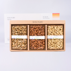 젤스타 견과실속3종세트 호두 아몬드 캐슈너트 선물용, 1세트, 1.1kg