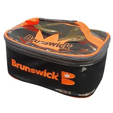 브런스윅 에나멜 악세사리 빅 파우치 볼링용품 볼링미니백 볼링파우치 미니가방 볼링용품수납, 블랙/오렌지