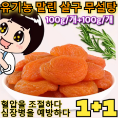 1+1 유기농 말린 살구 무설탕 다이어 건강 간식 건강 케어 추천 식품, 100g, 2개
