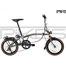 [사바코리아] 파이크 PIKES 외장 9단 S type 16인치 접이식 자전거 2022, Titan Silver