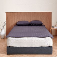  조은자리 사계절 고정밴드 누빔 먼지없는 듀라론 냉감 텐셀 모달 여름 겨울 침대패드 S SS Q K, 03 텐셀모달 차콜 