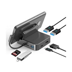 노트북케이스 노트북가방 노트북거치대 삼성 DEX용 휴대용 4K HDMI 도킹 스테이션 USB C 스마트폰에서 삼성/화웨이/맥북/DELL/HP와 호환(2022)