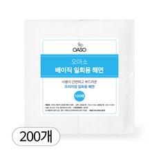 오아소 일회용 해면 L 대형, 200개, 화이트