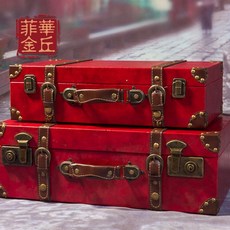 캐리어 Feihua Jinqiu 웨딩 박스 지참금 상자 빨간 가죽 가방 신부 웨딩 기내용