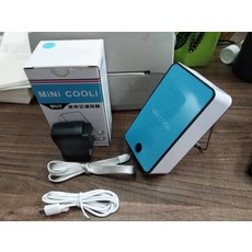 탁삭용 발열 미니 히터 높이 조절 간편 휴대용 미니 온풍기 냉풍기, 블루냉동에어컨선풍기+플러그