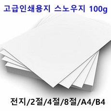 남도피앤피 스노우지 100g A4 B4 2절 4절 전단지 홍보물 카달로그 인쇄용지 레이저프린터, A2 20매, 1개