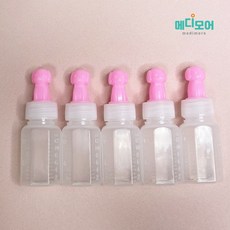 캐릭터 아기 약병 물약통 물약병 100개 묶음 12cc 20cc, 5.강아지핑크(100개)