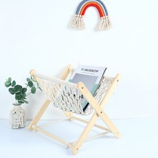 마크라메 접이식 매거진랙 잡지꽃이 책꽂이 북유럽스타일 갬성캠핑, 타입 1