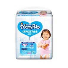 마미포코 에어핏 공기솔솔 팬티 6단계 점보 여아용 21매 1팩