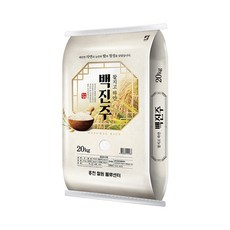 23년 햅쌀 경기미 찰지고 맛있는 백진주 20kg, 1개