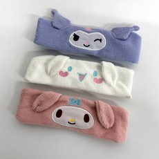 일본 정품 산리오 세안 헤어밴드 캐릭터 메이크업밴드, 1개, 핑크
