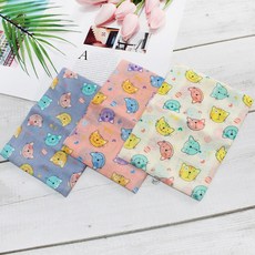 여성손수건 아사 가제 면 쁘띠 목손수건 애니멀 3장 1세트