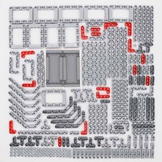 테크닉 부품 브릭 핀 리프트 암 스터드리스 빔 액슬 커넥터 패널 기어 자동차 로봇 마인드스톰 블록 벌크 세트, [10] 220pcs 1
