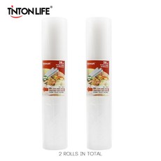 TINTON LIFE 28cm * 500cm 2 롤/세트 Sous Vide 및 Foodsaver 용 진공 실러 보관 가방 등급|sealer vacuum|sealer bagsvacuum bag sealer, 단일(A0), 1개(A0), CHINA(A0)
