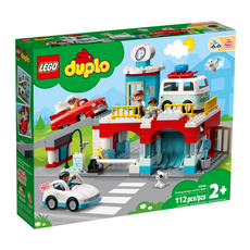 레고 LEGO 10948 듀플로 자동차 주차장과 세차장, 혼합색상