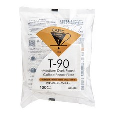 카펙 로스팅 레벨 페이퍼 필터, 1세트, 100개, 미디엄 다크 로스트-1컵
