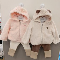압소바 20신상 귀여운 귀달린 겨울 상하복