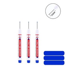 마카 우드 락 플라스틱 가죽 유리 스톤 금속 캔버스 세라믹 딥 홀 마커 화이트 영구 페인트 펜 세트 0.7mm 1 개 3, [10] 3Pcs Blue, 한개옵션1