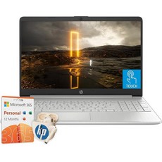 HP 터치스크린 노트북 15.6인치 LED 비즈니스 노트북 컴퓨터 윈도우 11 홈 32GB RAM 1TB SSD 인텔 코어 i3-1215U 프로세서 1년 마이크로소프트 오피, 32GB RAM | 1TB SSD, 단일 - 인텔i3