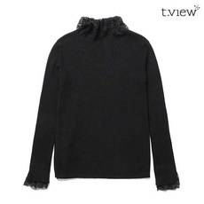 티뷰 레이스 포인트 골지 니트 TNJ1KP267 BK