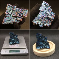 비스무트 무지개금속 비스무스 천연원석 비스무트결정 큐브, 브라운 X1085-110g