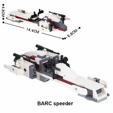 스피더 자전거 프로브 드로이드 모델 우주 전쟁 스타 빌딩 블록 군사 AT-AP 스톰트루퍼 피규어 MOC, 10 MOC2039