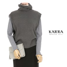 KARRA 사이드버튼터틀넥니트베스트_KB0WVT519A