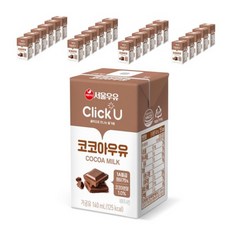 클릭유 코코아우유, 140ml, 144개