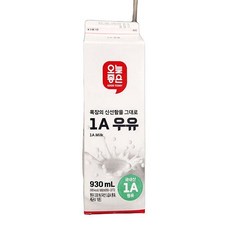 오늘좋은 1A 우유, 종이박스포장, 3개, 930ml