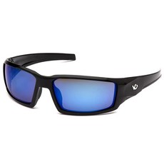 Venture Gear Pagosa 안경 블랙 프레임 포레스트 그레이 렌즈, Ice Blue Mirror Lens/ Black Fr, 1개