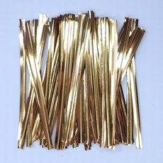 페토닷컴 예쁜 빵끈 포장끈 90종 모음 포장타이, 1개, 끈-08-블링빵끈 골드 8cm(60개/봉)