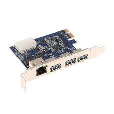 FWT 데스크탑 PCI-E Express-3 포트 USB3.0 및 기가비트 Lan 확장 카드 어댑터