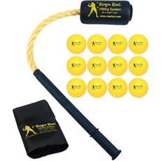 로프 배트 야구 타격 시스템 트레이닝 훈련 배팅 보조, Ultimate Rope Bat Combo (12 Ba, Ultimate Rope Bat Combo (12 Ba