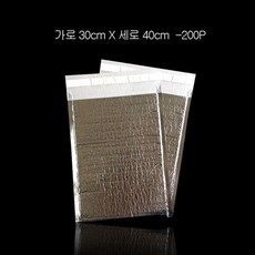 실속형 접착 보냉봉투 30X40cm 200P 은박발포지 포장지 부자재 보온 파우치, 1개
