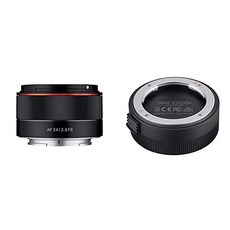 Samyang AF Portrait Fixed Focal Length Auto Focus Full Format Lens for SONY Alpha Mirrorless System, AF 24 mm / F2.8_Objektiv + Lens Station