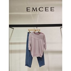 엠씨 [엠씨]펄 펀칭니트C42K077