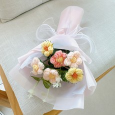 [해피인어스] 뜨개질 니트 꽃다발 졸업식 입학식 유치원 기념일 선물, 니트미니꽃다발