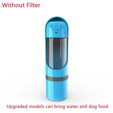 작은 중형 대형 개를위한 휴대용 애완견 개 물병 300ml 마시는 그릇 워터 디스펜서 고양이 개 야외 병, 업그레이드된 블루, 1개
