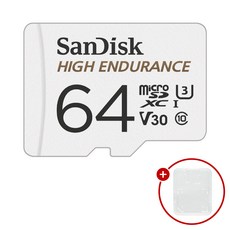 샌디스크 마이크로SD카드 High Endurance 하이엔듀런스 SDSQQNR + SD카드 케이스, 1개, 64GB 1개, 64GB