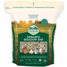 옥스보우 오가닉 미도우 HAY 혼합건초 425g 토끼 기니피그 친칠라 밥 먹이, 상세페이지 참조