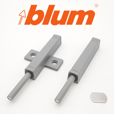 blum 블룸 블럼 고급 원터치푸쉬 날개 고압 강력 무소음 자석 범퍼 도어캐치 79mm 나인하드웨어, 1. 자석 매립형 1SET (플레이트+몸통)