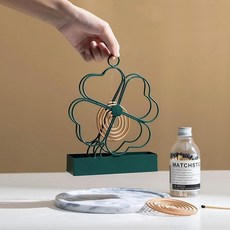 야외 캠핑 모기향 거치대 연소기 받침 통 케이스 받침대 휴대용 홀더 시골, 트라이앵글_다크그린, 1개