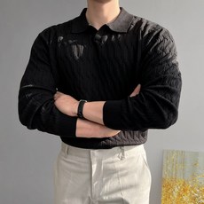 남자오픈카라니트