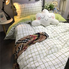 히메이지 스 에이지 상수리 나무 과애 정 견과 4종 숲 위 쓰리 대학교 침대시트 이불커버, 화이트 화이트 시드니