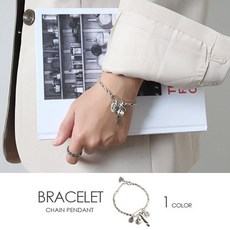 kirakirashop S925 레터링 스마일 팔찌 ABS1002