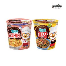 팔도 뽀로로 컵라면 65gx12개(짜장면6개+스파게티6개), 12개, (짜장면6+스파게티6)