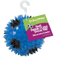 직구 Gnawsome 2.5”Squeak & Light Soccer Ball Dog Toy-Small Promotes Dental and Gum Health for Your Pet, 상세참조, 상세참조