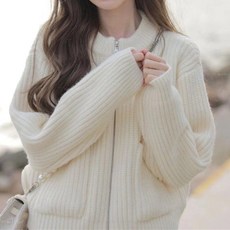 리버폭스 여성 4종 가디건 가을 겨울 겉옷 오버핏 니트 후드집업